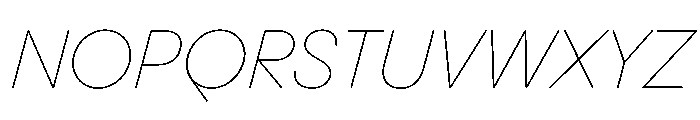 PPPangramSansRoundedNormal ThinItalic Instance Font UPPERCASE