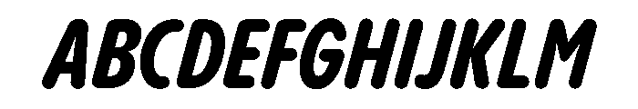 PPPangramSansRoundedSlim ExtraboldItalic Instance Font UPPERCASE