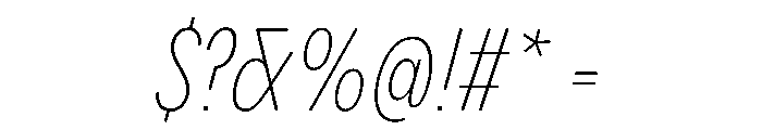 PPPangramSansRoundedSlim ExtralightItalic Instance Font OTHER CHARS