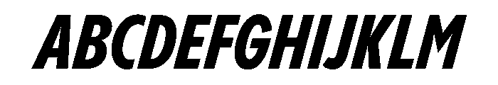 PPPangramSansSlim ExtraboldItalic Instance Font UPPERCASE