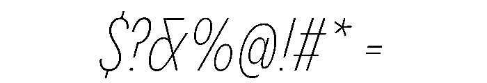 PPPangramSansSlim ExtralightItalic Instance Font OTHER CHARS