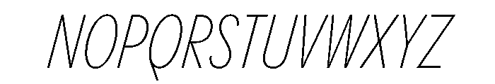 PPPangramSansSlim ExtralightItalic Instance Font UPPERCASE