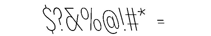 PPPangramSansSlim ExtralightReclined Instance Font OTHER CHARS