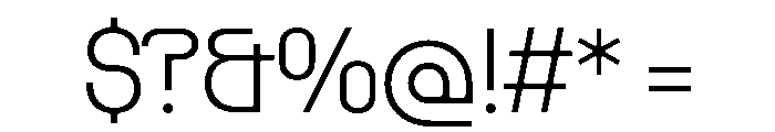 PPRader Extralight Font OTHER CHARS