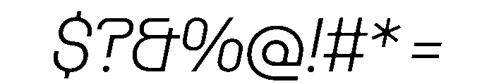 PPRader ExtralightItalic Instance Font OTHER CHARS