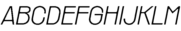 PPRader ExtralightItalic Instance Font UPPERCASE