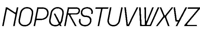 PPRader ExtralightItalic Instance Font UPPERCASE