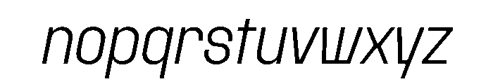 PPRader ExtralightItalic Instance Font LOWERCASE