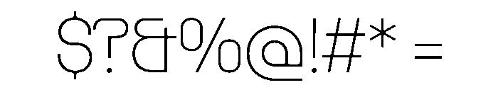 PPRader Thin Instance Font OTHER CHARS