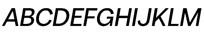PPRadioGrotesk MediumItalic Font UPPERCASE