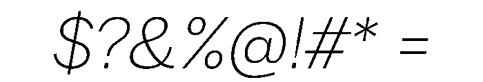 PPRadioGrotesk ThinItalic Instance Font OTHER CHARS