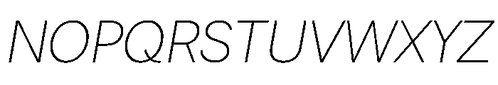 PPRadioGrotesk ThinItalic Instance Font UPPERCASE