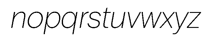 PPRadioGrotesk ThinItalic Instance Font LOWERCASE