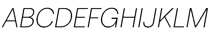 PPRadioGrotesk ThinItalic Font UPPERCASE