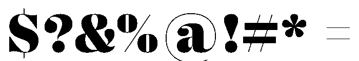 PPRightDidone Black Instance Font OTHER CHARS