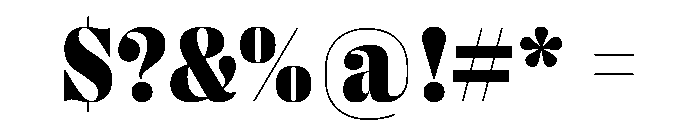 PPRightDidone CompactBlack Instance Font OTHER CHARS