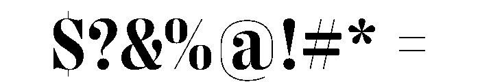 PPRightDidone CompactBold Instance Font OTHER CHARS