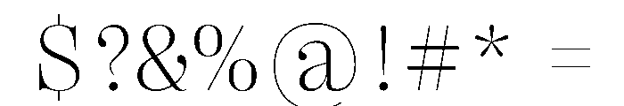 PPRightDidone Fine Instance Font OTHER CHARS