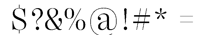 PPRightDidone Light Instance Font OTHER CHARS