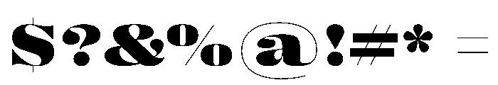 PPRightDidone SpatialBlack Instance Font OTHER CHARS