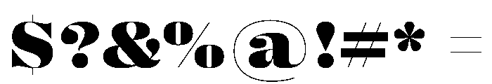 PPRightDidone WideBlack Instance Font OTHER CHARS