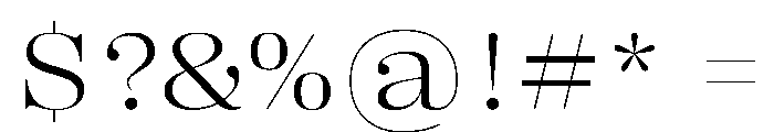 PPRightDidone WideLight Instance Font OTHER CHARS