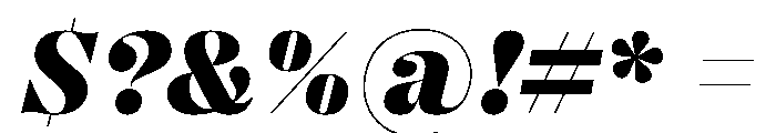 PPRightDidoneItalic Black Instance Font OTHER CHARS