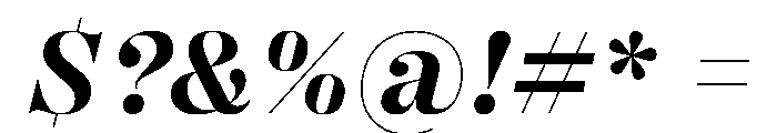 PPRightDidoneItalic Bold Instance Font OTHER CHARS
