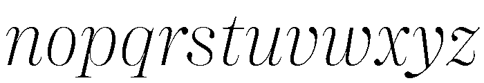 PPRightDidoneItalic Fine Instance Font LOWERCASE