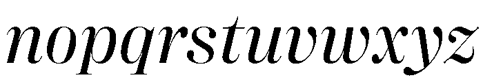 PPRightDidoneItalic Regular Instance Font LOWERCASE