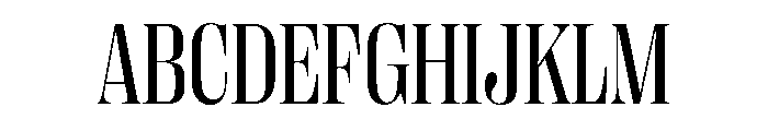 PPRightDidoneNarrow Regular Instance Font UPPERCASE