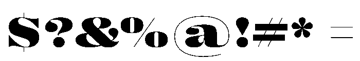 PPRightDidoneSpatial Black Instance Font OTHER CHARS