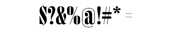 PPRightDidoneTight Dark Instance Font OTHER CHARS