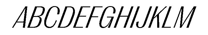 PPRightGothic CompactLightItalic Instance Font UPPERCASE