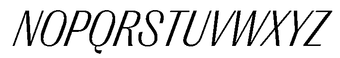 PPRightGothic CompactLightItalic Instance Font UPPERCASE