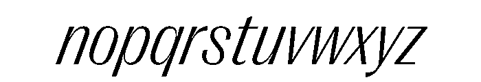 PPRightGothic CompactLightItalic Instance Font LOWERCASE