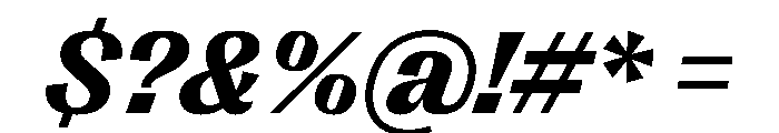 PPRightGothic DarkItalic Instance Font OTHER CHARS