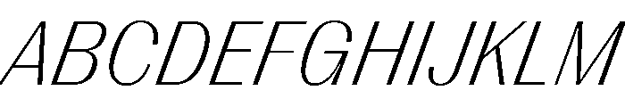 PPRightGothic FineItalic Instance Font UPPERCASE