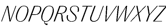 PPRightGothic FineItalic Instance Font UPPERCASE
