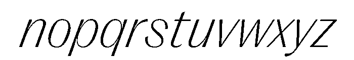 PPRightGothic FineItalic Instance Font LOWERCASE