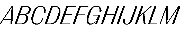 PPRightGothic LightItalic Instance Font UPPERCASE