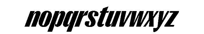 PPRightGothic NarrowBlackItalic Instance Font LOWERCASE