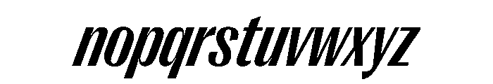 PPRightGothic NarrowBoldItalic Instance Font LOWERCASE