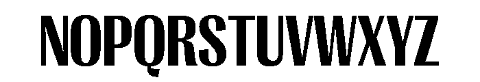 PPRightGothic NarrowDark Instance Font UPPERCASE