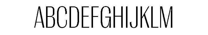 PPRightGothic NarrowFine Instance Font UPPERCASE