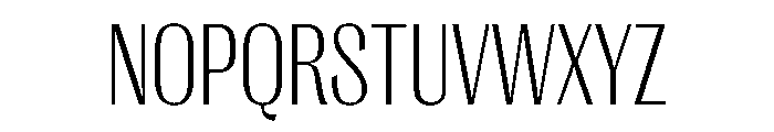 PPRightGothic NarrowFine Instance Font UPPERCASE