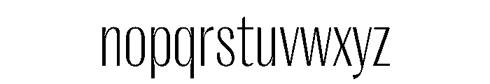 PPRightGothic NarrowFine Instance Font LOWERCASE