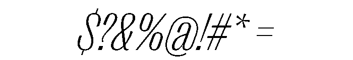 PPRightGothic NarrowFineItalic Instance Font OTHER CHARS