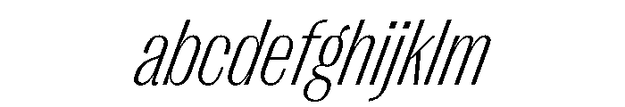 PPRightGothic NarrowFineItalic Instance FONT