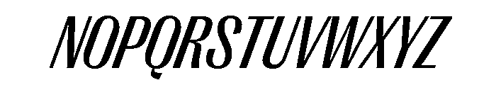 PPRightGothic NarrowMediumItalic Instance Font UPPERCASE